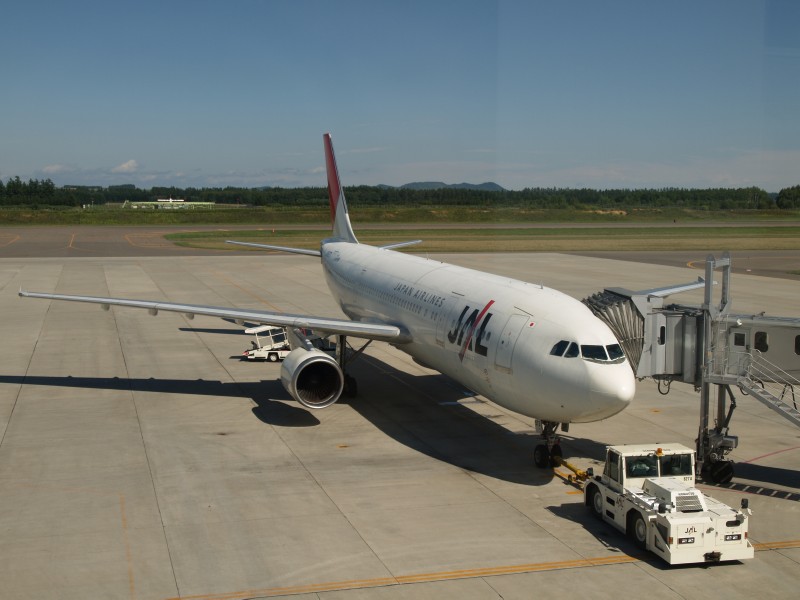 帯広空港に駐機中の A300-600R